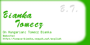 bianka tomecz business card